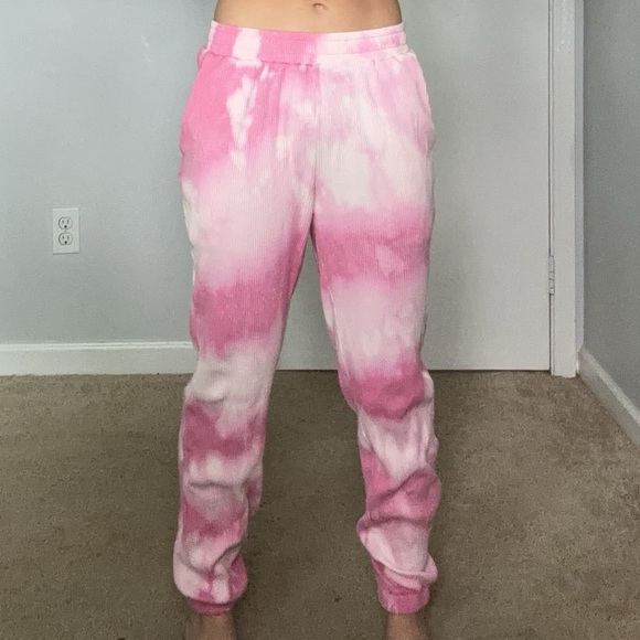 Fashion Nova XL Pink Tie Dye Sweatpants - Picture 3 of 5
